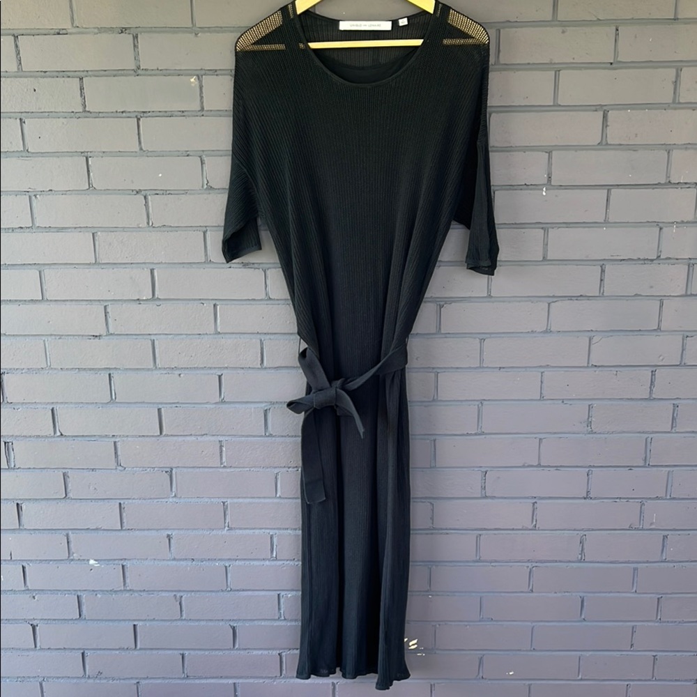 Uniqlo / Lemaire Belted Knit Dark Green Dress